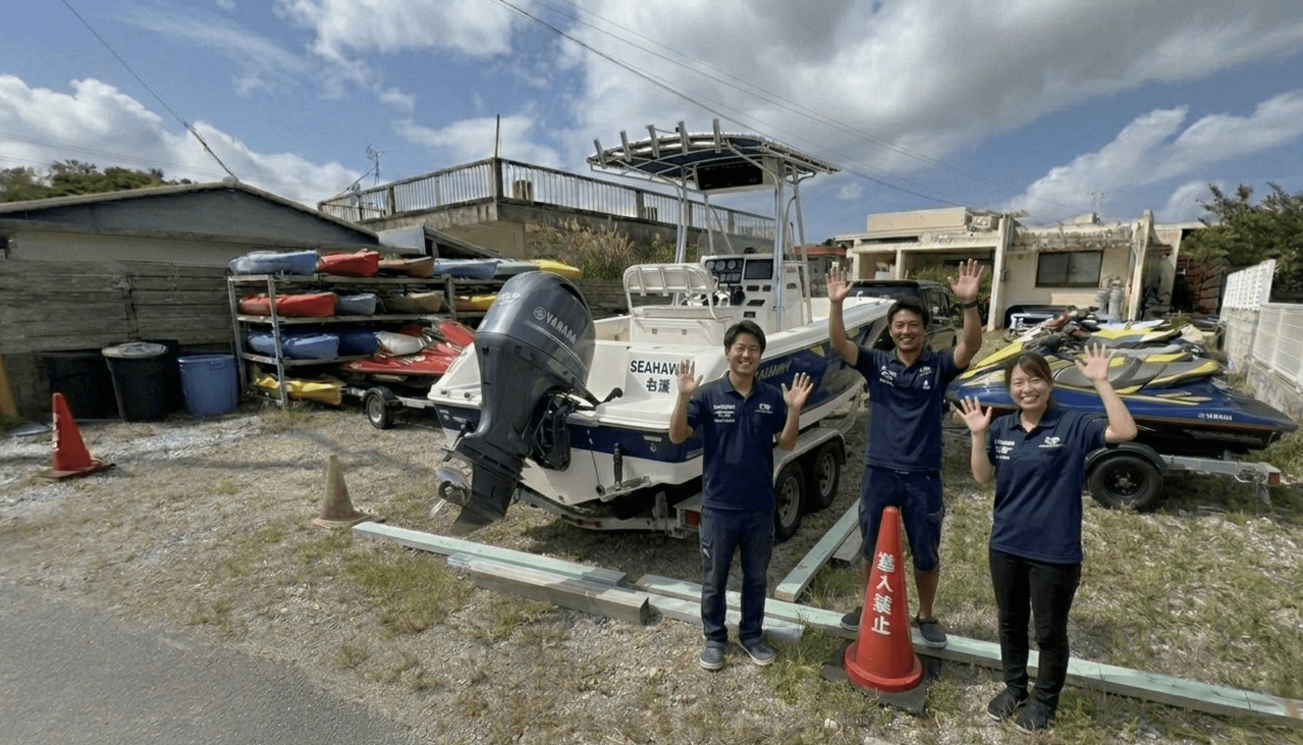 足漕ぎカヤックで、家族でも楽しめる。